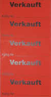Schild selbstklebend verkauft